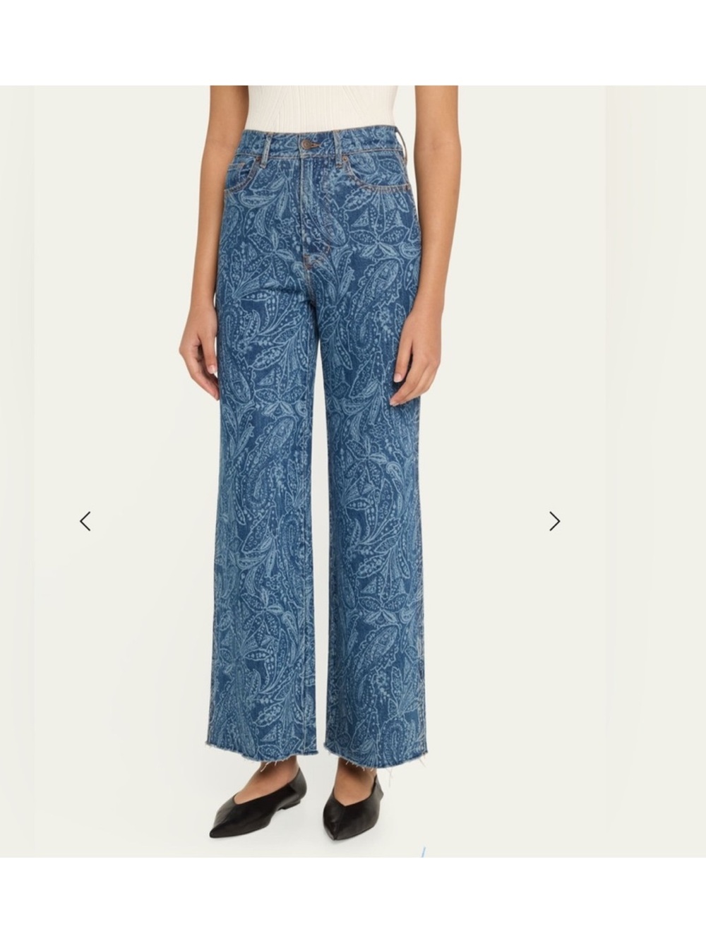Veronica Beard Blue Taylor High Rise Paisley